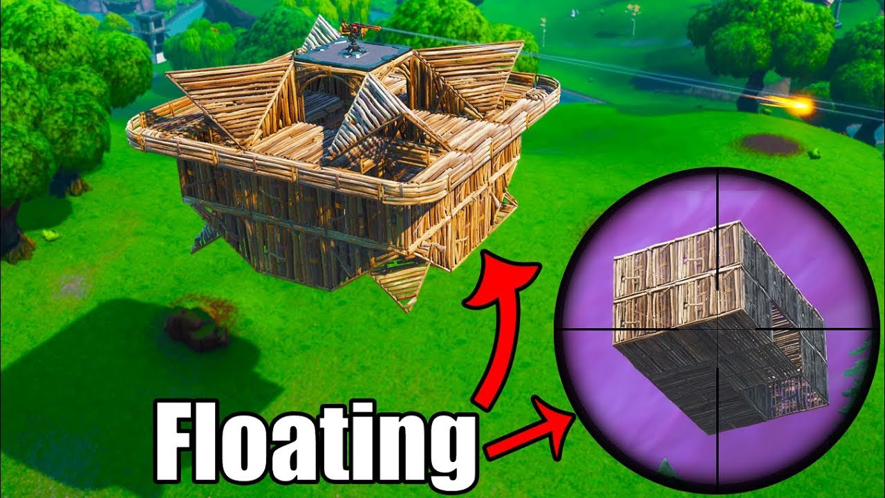 FLOATING BASE Trolling in Public Matches - Fortnite Battle Royale