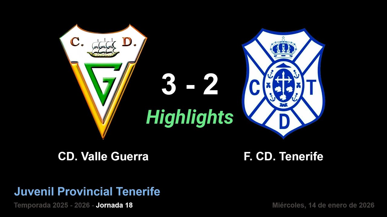 CD. Valle Guerra -  F. CD. Tenerife. Juvenil Provincial Tenerife. (Highlights)