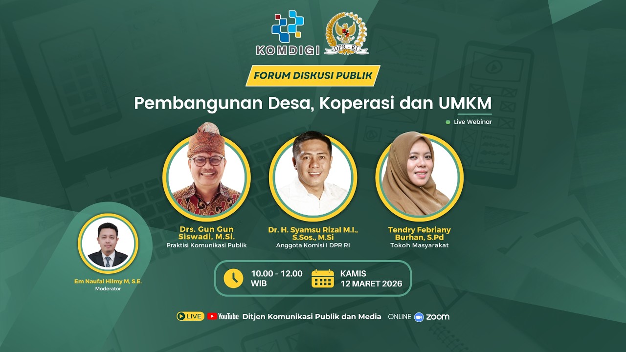 [Forum Diskusi Publik] Pembangunan Desa, Koperasi dan UMKM