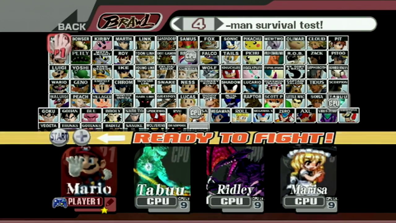 Nebulon's Iconic Brawl4All: The Character Selection Screen