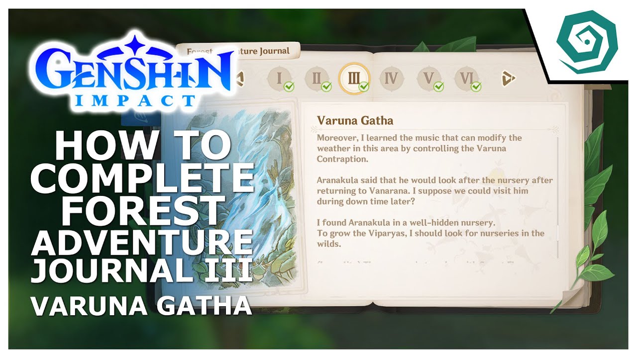 How to complete Forest Adventure Journal III Varuna Gatha - Sumeru - Genshin Impact