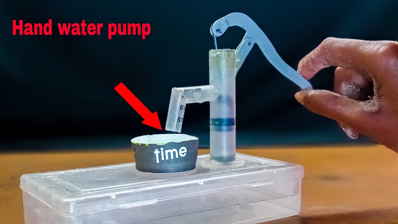 Hand Water pump From dispo VAN Syringe At Home using Syringe Hand Water pump hand Nana kuan