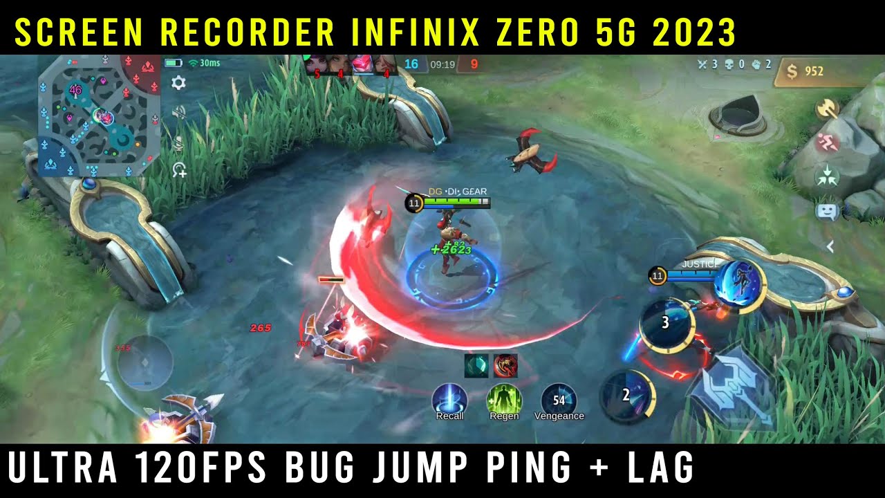 Screen Recorder Mobile Legends Infinix ZERO 5G 2023 Ultra 120FPS | Bug Signal Jumping ? Nge Lag ?