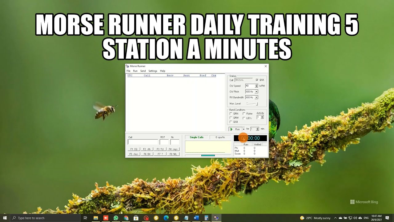 Morse Runner 5 Station A Minutes Daily Training for CW Contest #BangsaMorseCode