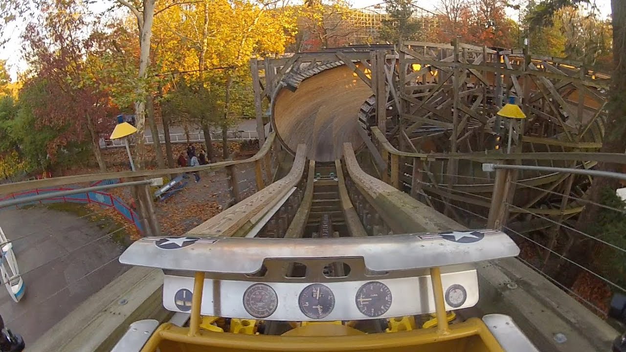 Flying Turns front seat on-ride HD POV Knoebels Amusement Resort