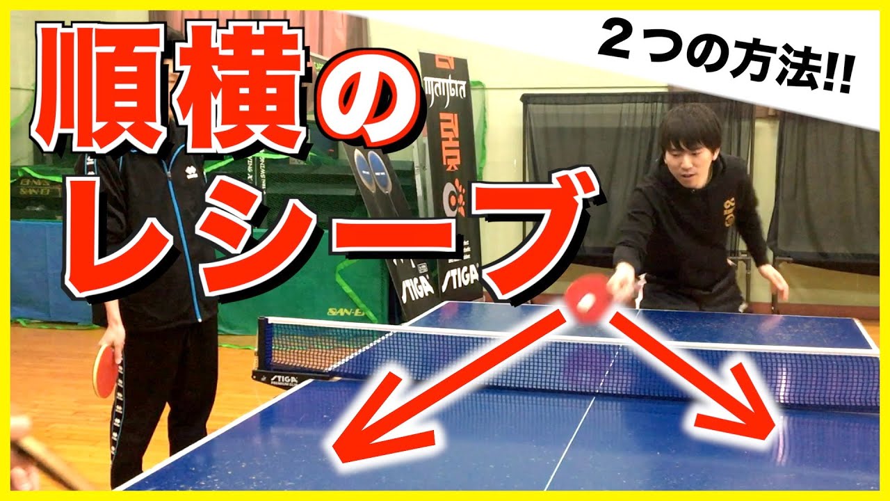 【卓球】順横回転サーブに対して有効な２つのレシーブ【鹿南８卓球クラブ/ST】