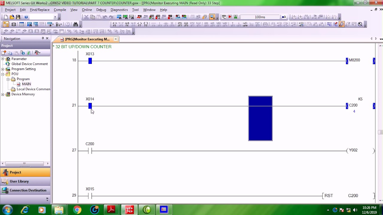 Mitsubishi PLC GX Works2 Part 8 - Up/Down Counter (Tagalog)