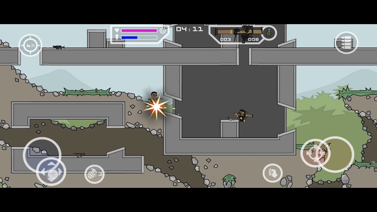 Mini Militia DA2 Winning Gameplay at New Suspension Map 2023