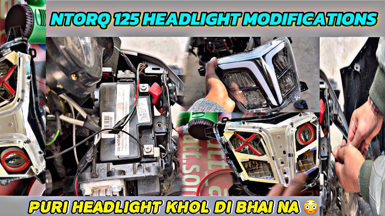 NOTRQ 125 HEADLIGHT MODIFICATIONS😳😍ll PURI HEADLIGHT KHOL DII 🥹ll #tredingvideo #varilvideopigeons