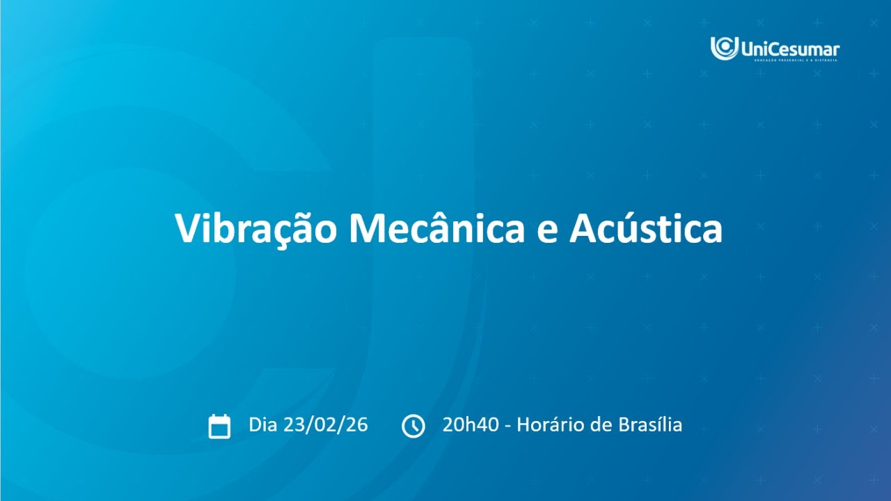 AULA 1 - VIBRAÇÕES MECÂNICAS E ACÚSTICAS