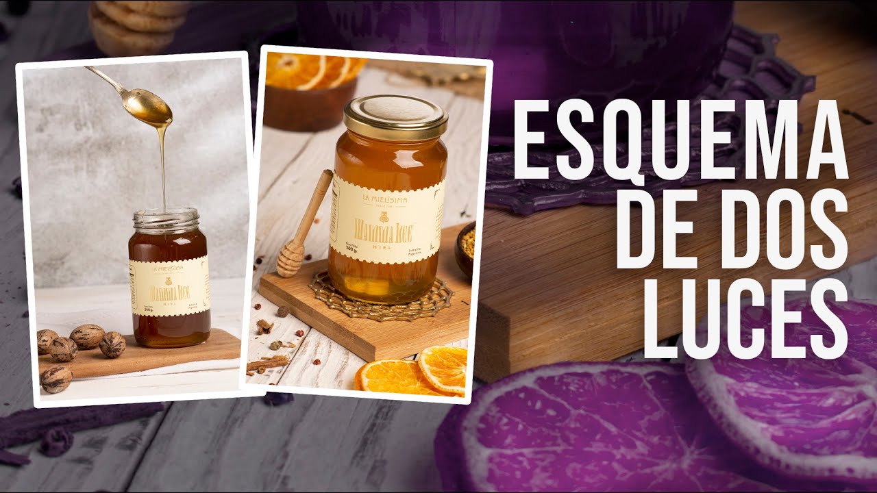 🐝 FOTOGRAFIA DE PRODUCTO 📸 MIEL | Con un solo esquema de 2 luces 😬 hicimos 4 sets distintos.