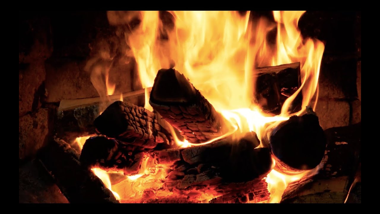 Очаг 4К, тихое потрескивание, уют и тепло #asmr #burningfireplace #relax