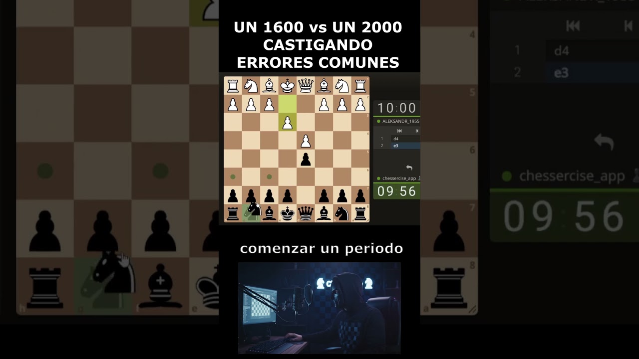 Un 1600 vs un 2000 💣 &iquest;Hay diferencia? #Chess #Lichess #ELO #Chessercise #ChessChallenge #elo2000