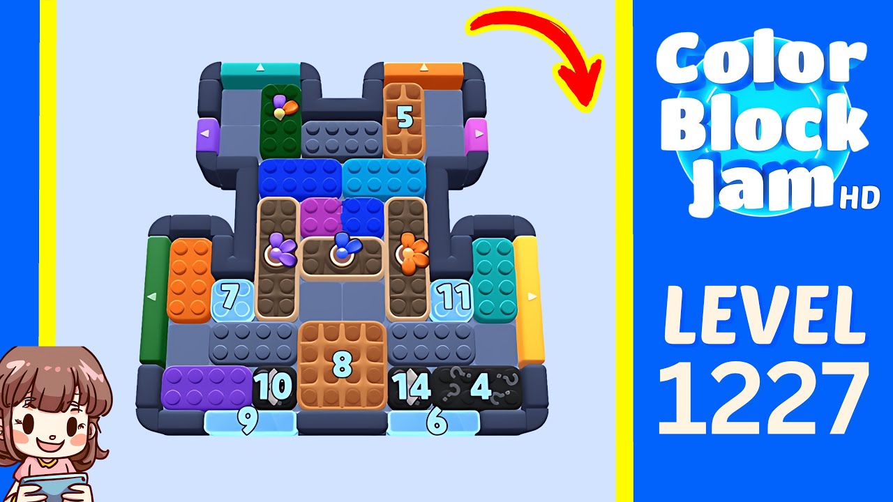 Color Block Jam Level 1227 Solution Walkthrough