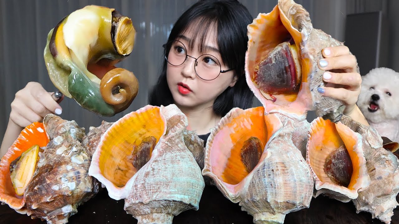 Варёные морские улитки – упругие и вкусные 🐚Mukbang ASMR