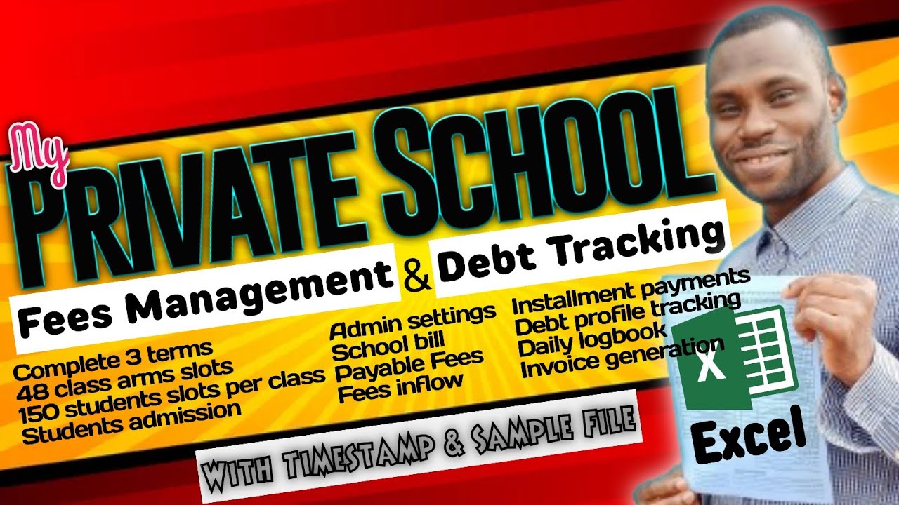 Fees Management: Ms Excel School Management System Private School