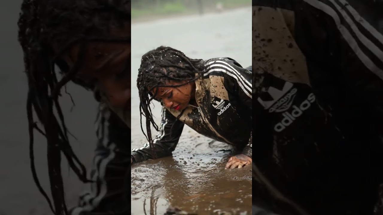 Just a muddy tracksuit scene#muddytracksuit #muddyclothes
