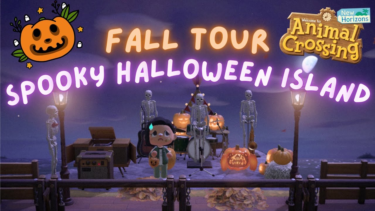My Fall HALLOWEEN Island Tour - 2021 | Animal Crossing: New Horizons