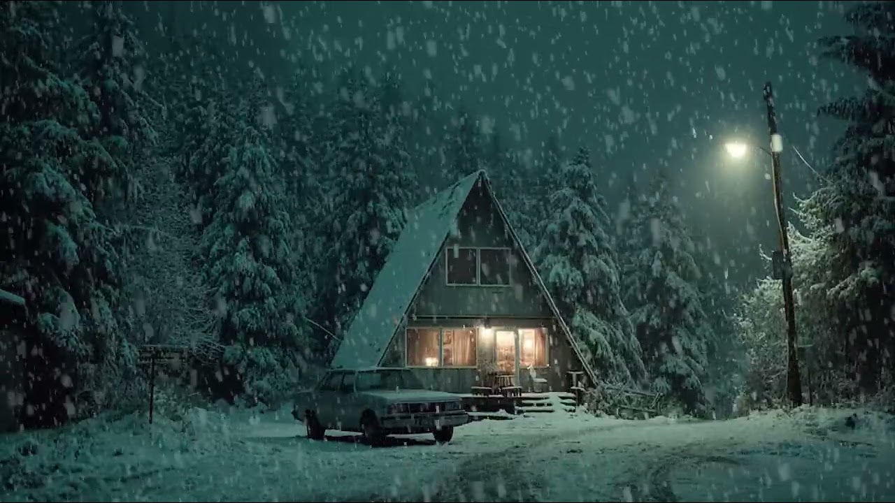 Cold Winter Night Snowstorm with Howling Wind | Relaxing Blizzard Sounds for Deep Peaceful Sleep