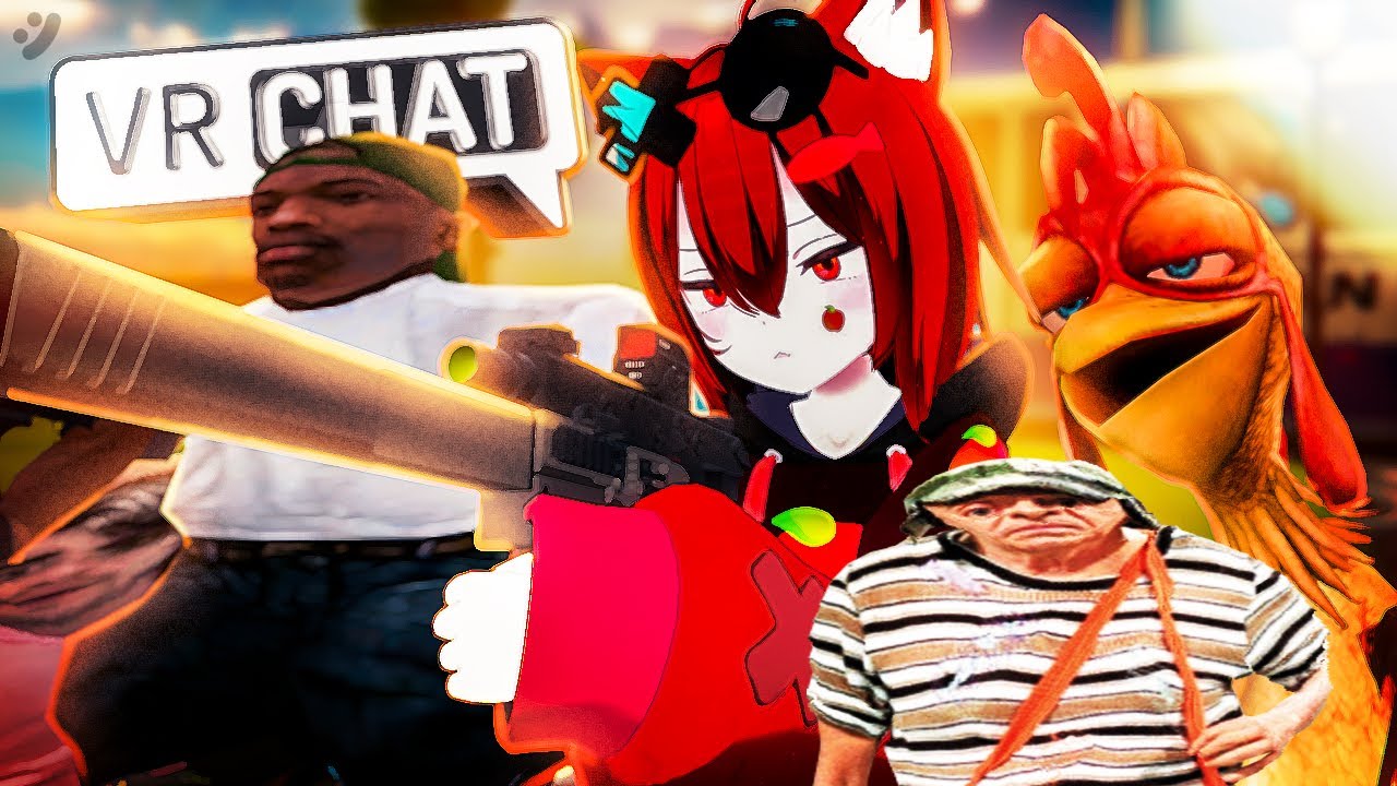 🍗 JOÃO FRANGO e CELLBIT aterrorizam a VILA DO CHAVES no VRCHAT 🔑
