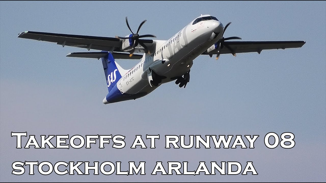 Planespotting at Stockholm Arlanda  - 12 Takeoffs.