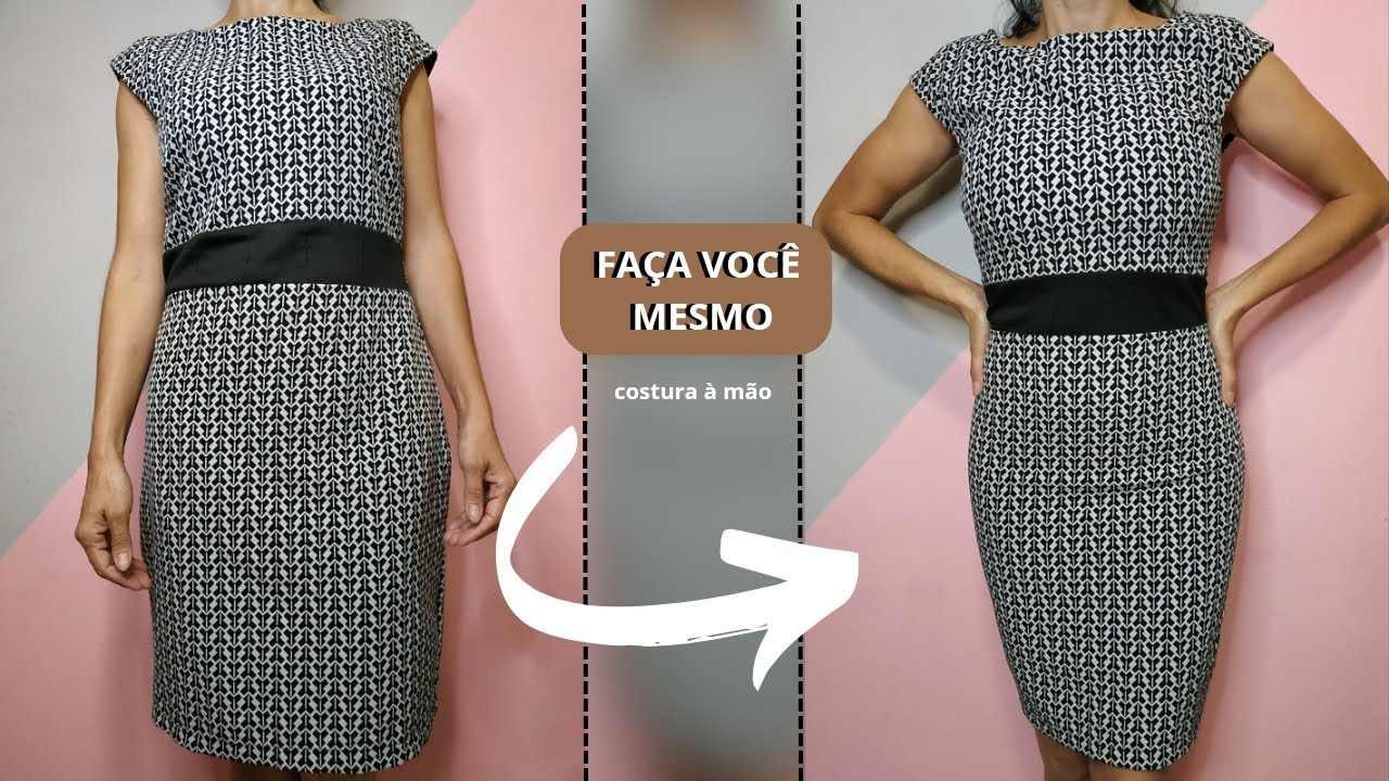 COMO APERTAR VESTIDO LARGO SEM MÁQUINA DE COSTURA |Super Fácil e Rápido | Costura à mão