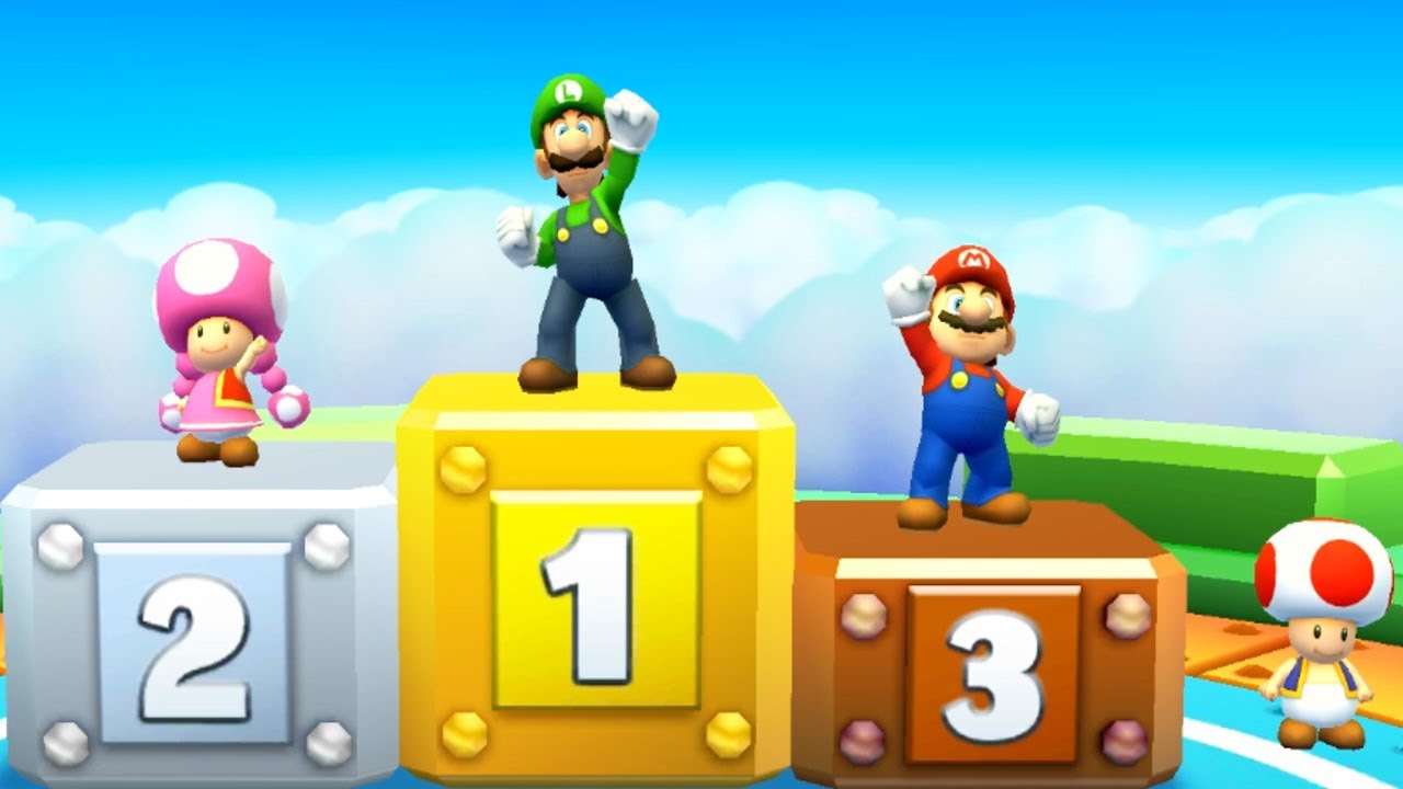 Mario Party Star Rush - MiniGames - Toadette vs Luigi vs Mario vs Toad (Adreanna)