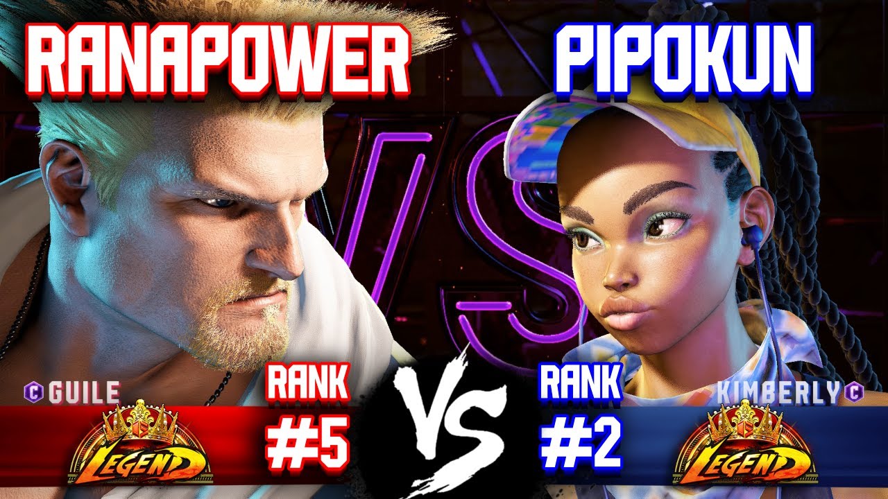 SF6 ▰ PIPOKUN (#2 Ranked Kimberly) vs RANAPOWER (#5 Ranked Guile) ▰ High Level Gameplay