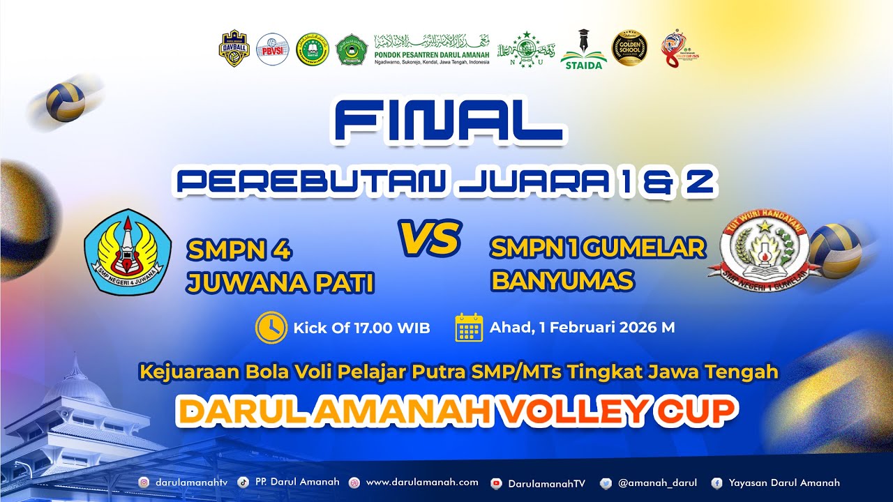 🔴LIVE | FINAL JUARA 1 & 2 SMP N 4 JUWANA PATI VS SMP N 1 GUMELAR BANYUMAS