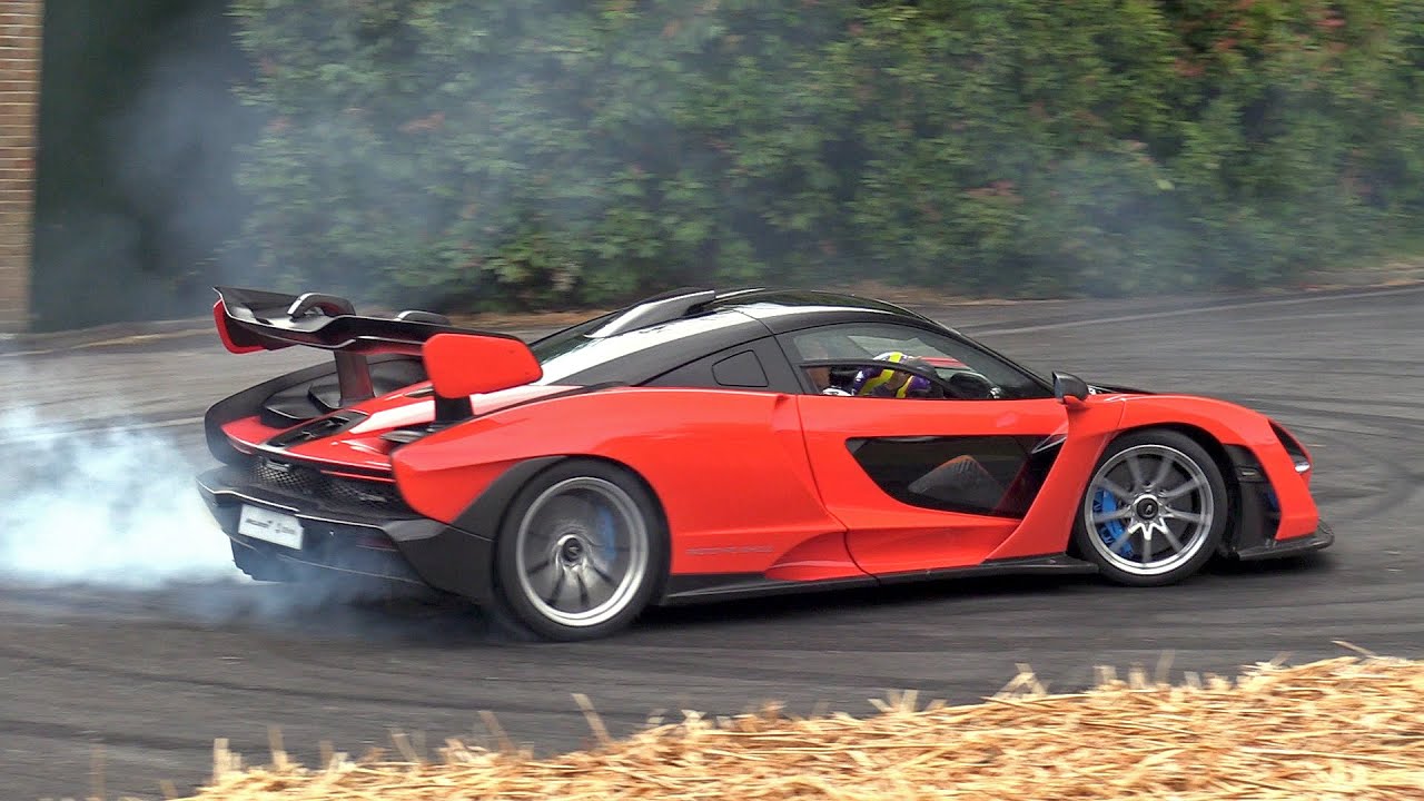 McLaren Senna Exhaust Sounds! Donuts, Accelerations, Fly By's @ FOS Goodwood!