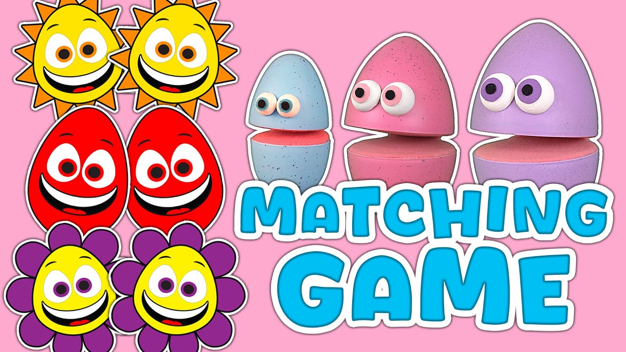 Matching Game for Kids with the Baby Big Mouth Buddies!  Educational Video for Kids and Toddlers