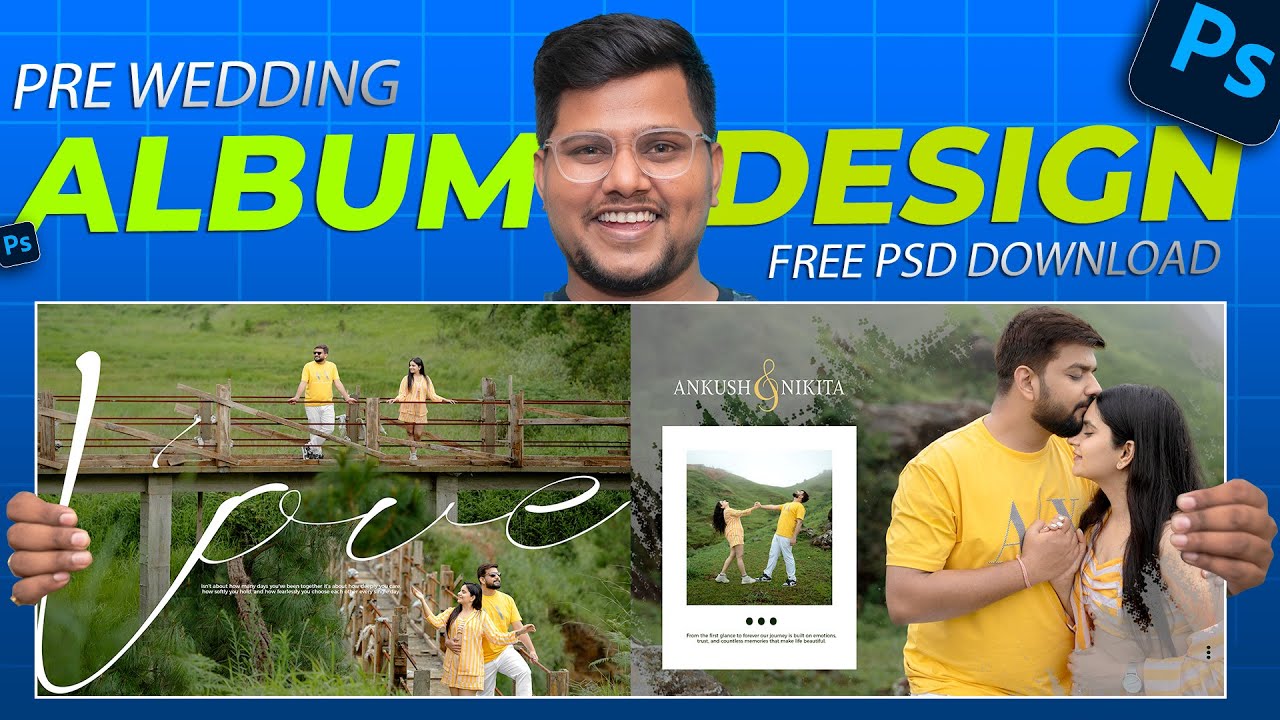 Pre Wedding Album Editing 2025 | Premium Photoshop Design Tutorial
