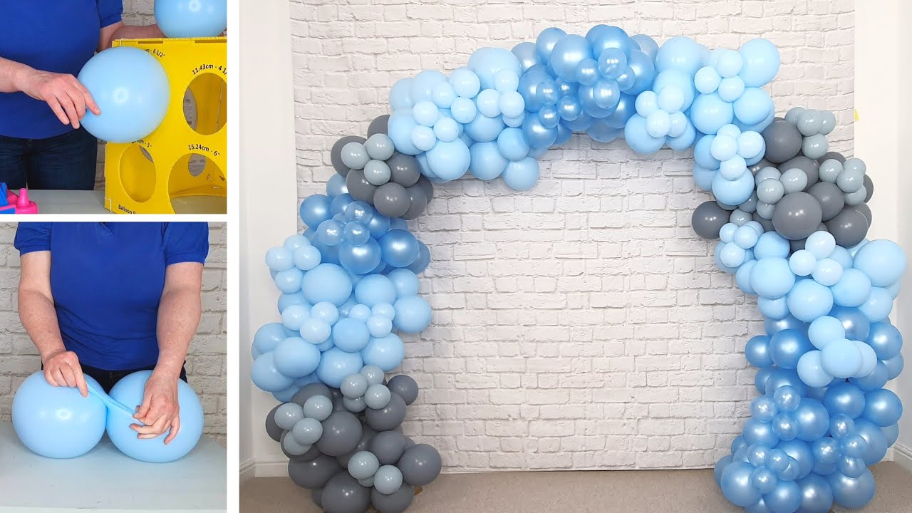 Урок гирлянды из воздушных шаров BABY BLUE 👶