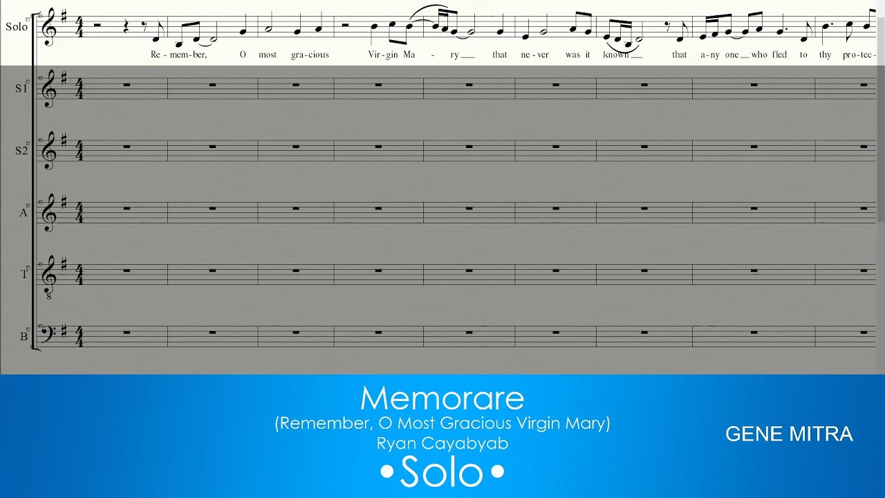 Memorare | Ryan Cayabyab • Solo