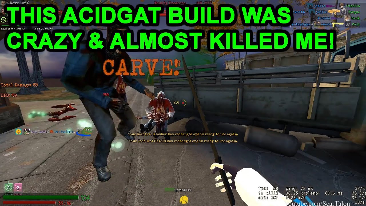 This Acidgat build was CRAZY & almost killed me! (pre nerf) - Garry's Mod Sunrust Zombie Survival