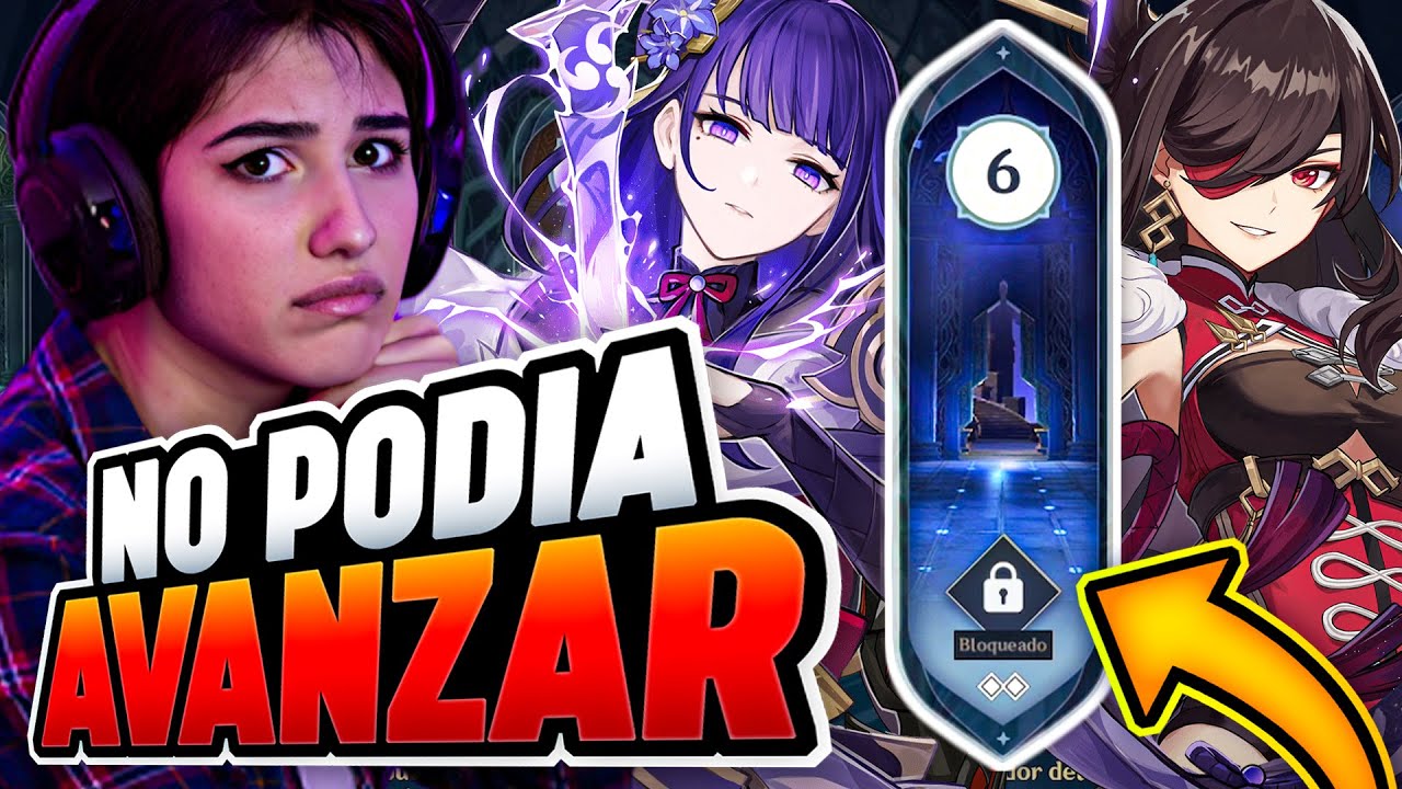 ESTA SUSCRIPTORA LLEVABA 1 AÑO JUGANDO Y NO PODIA PASAR DEL ABISMO 5 😭 Genshin Impact