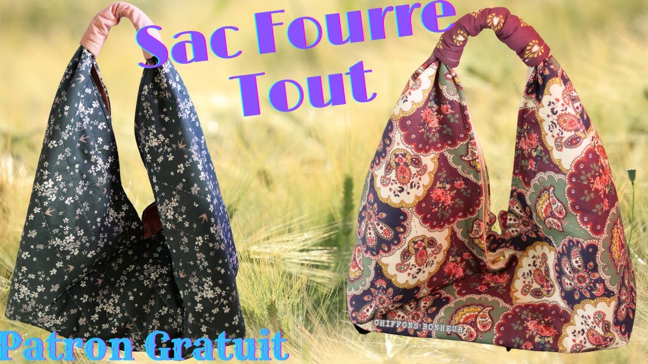 couture facile d'un sac fourre tout, transformable en panier mini sac multiformats disponibles
