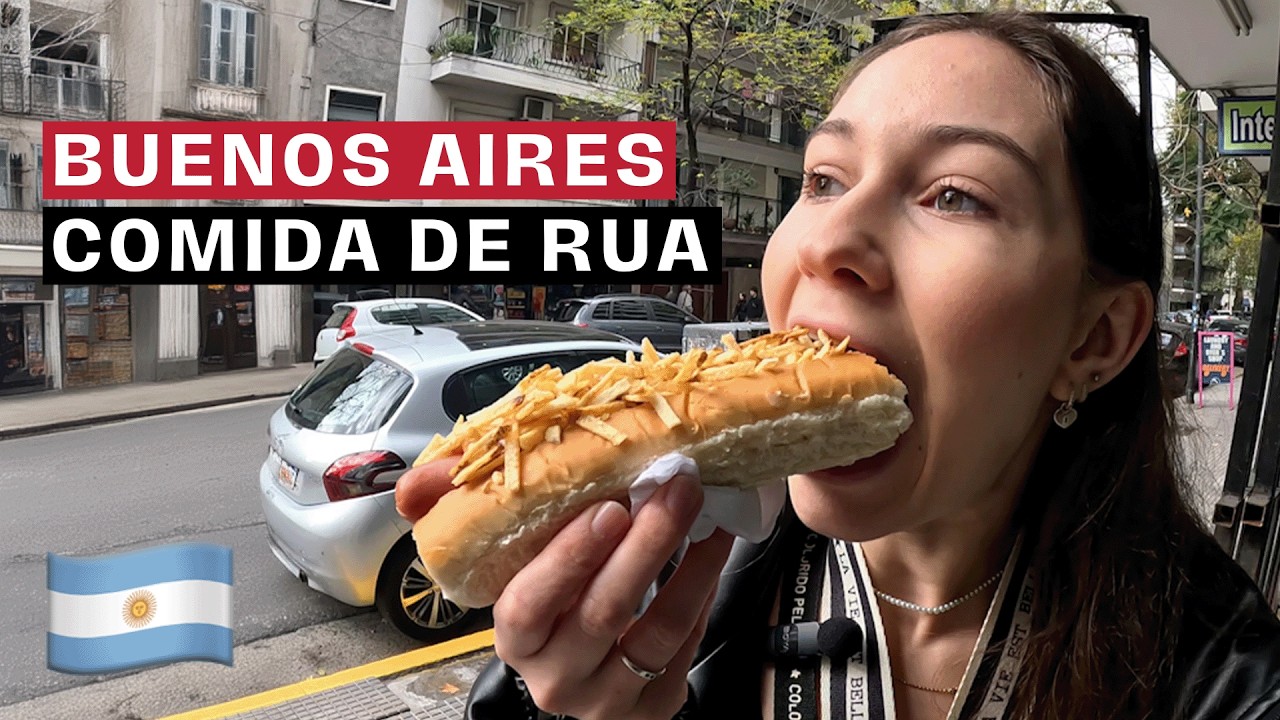 Comidas de rua MUITO BARATAS em Buenos Aires, Argentina I Ep. 1