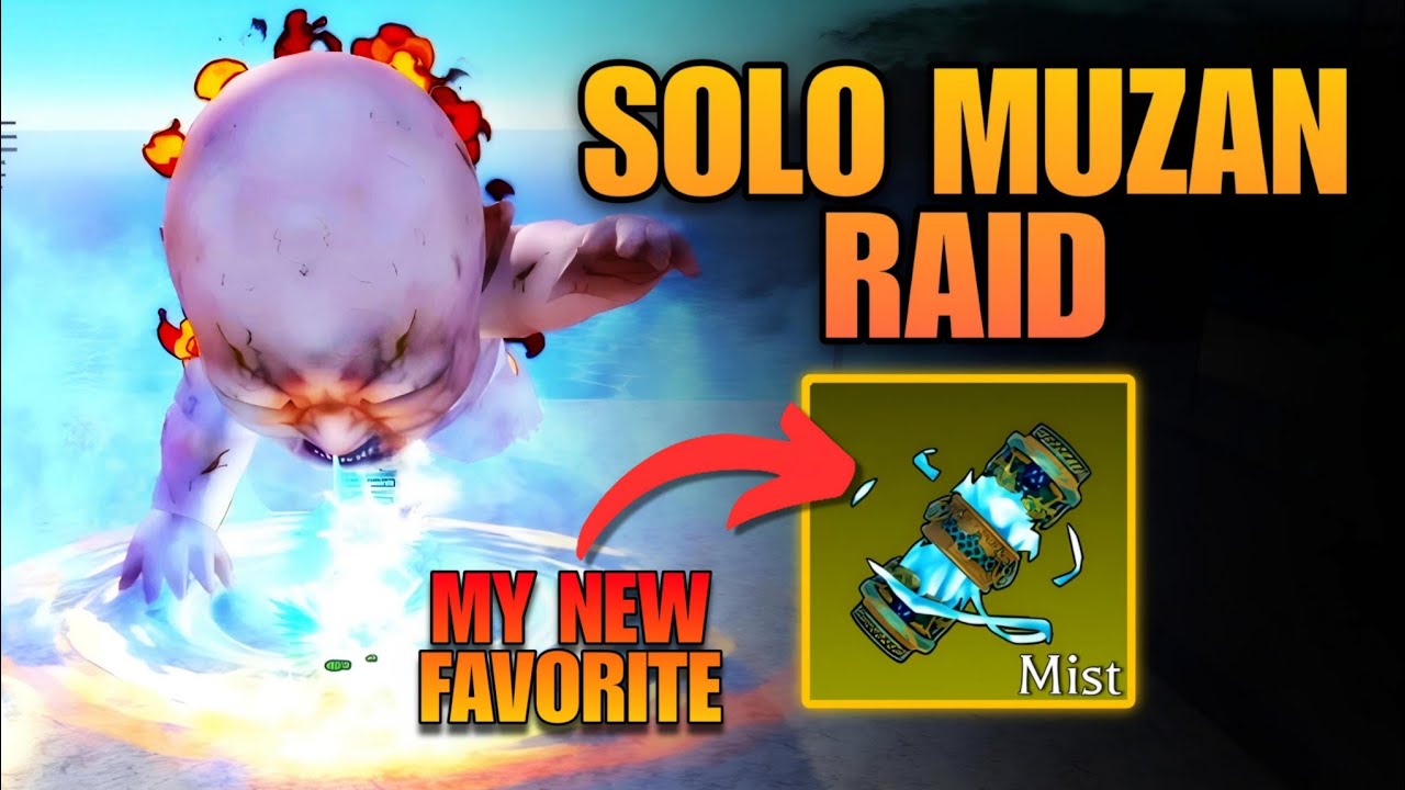 SOLO MUZAN RAID using Mist Rework | Demon Blade Roblox