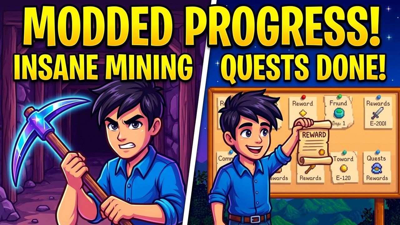 Modded Stardew Valley Spring Day 9-10 - Mining and Questing