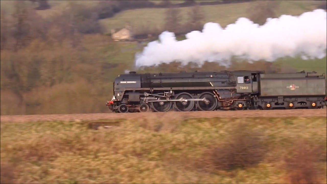 BR Britannia Class 7MT 4-5-2 no 70013 Oliver Cromwell at Newton St  Loe