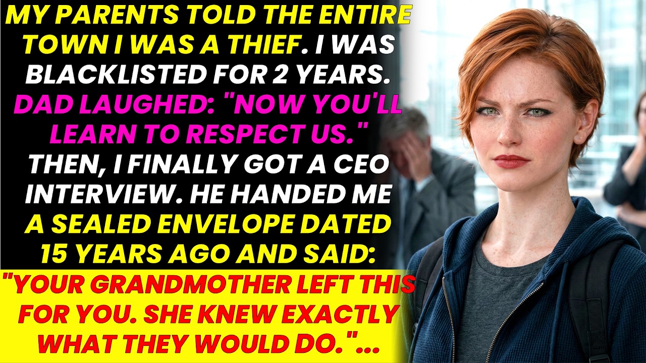 My Parents Told Every Employer I Was A Thief—But Grandma’s 15-Year Secret Just Destroyed Their Plan.