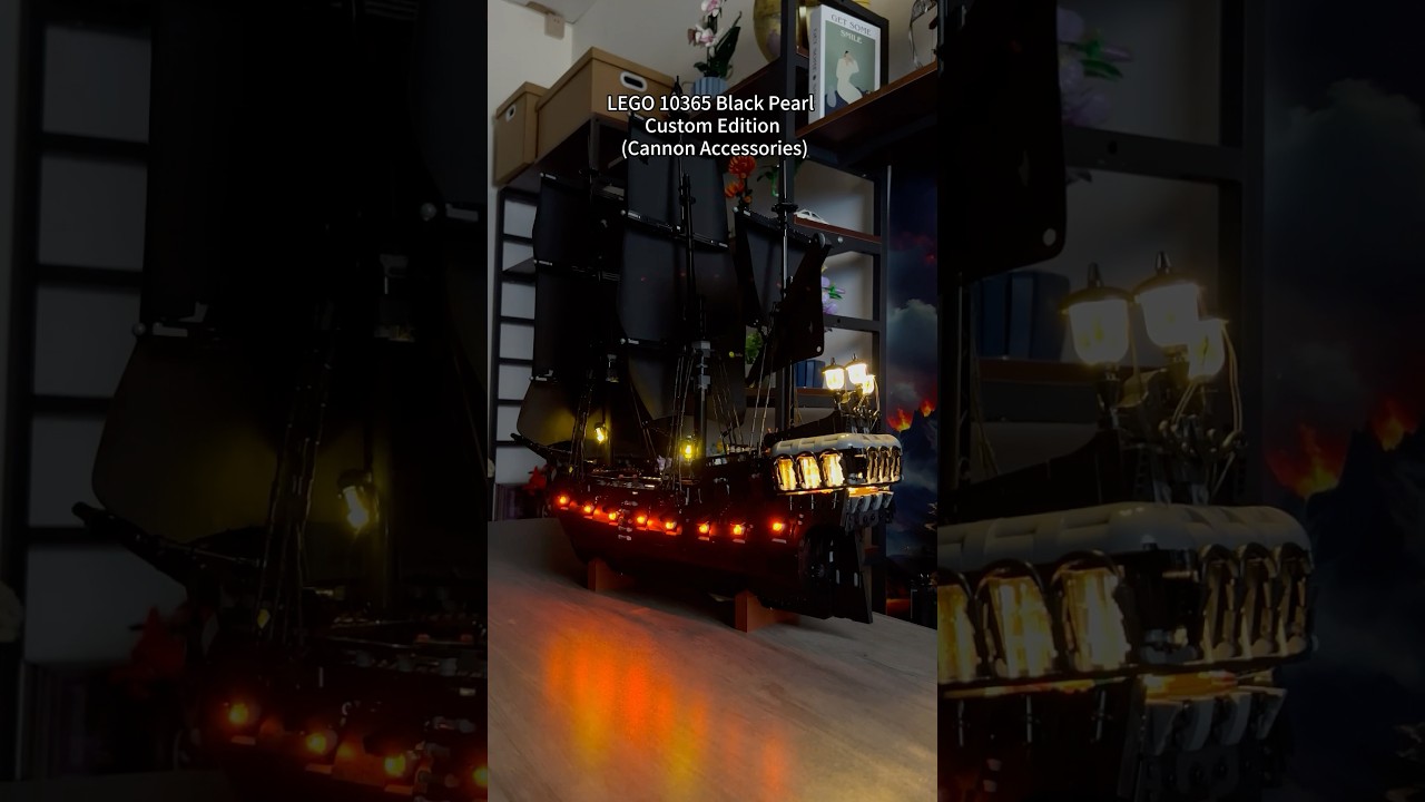 LEGO Pirates of the Caribbean Black Pearl Custom Lighting Effects. #lego #rlfm #10365 #brickbling