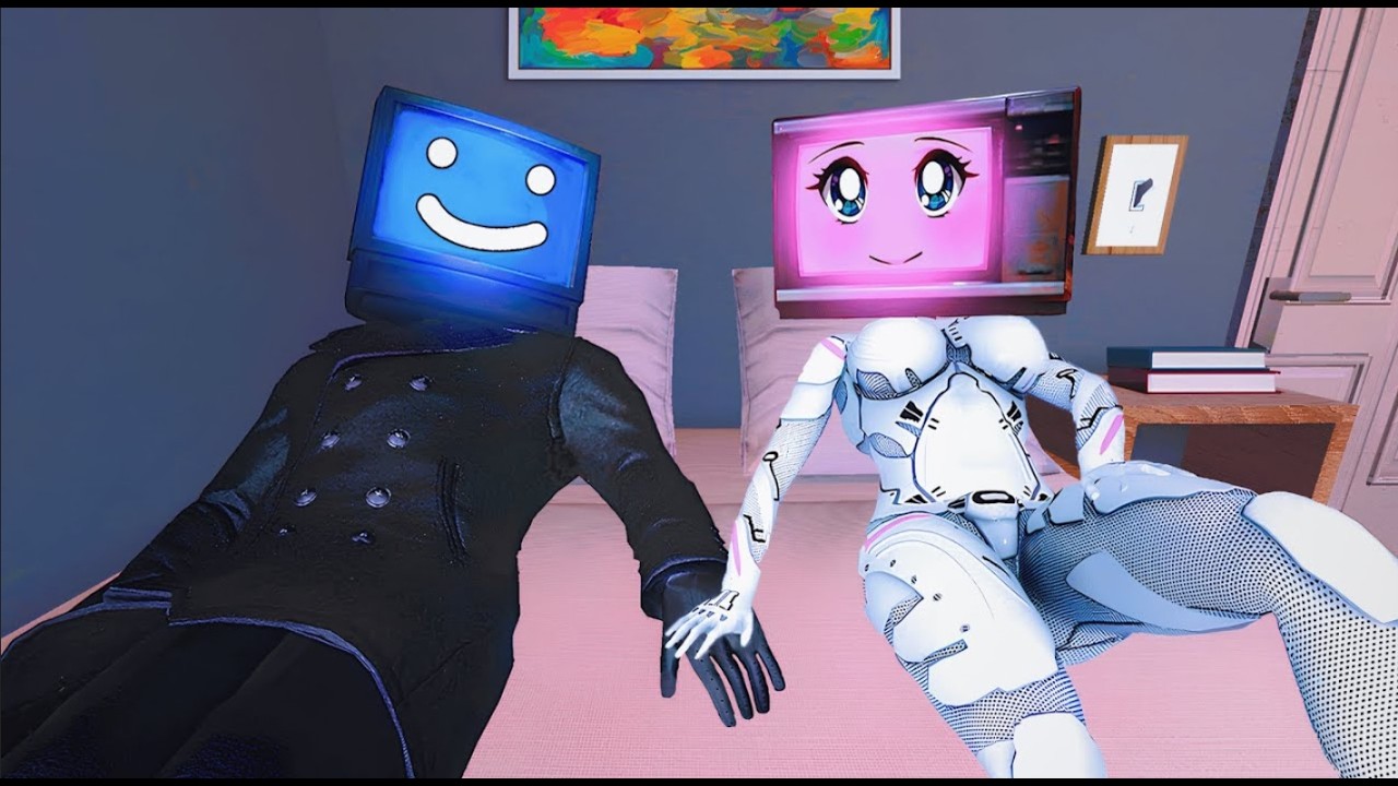 TV WOMAN & TV MAN LIFESTYLE! in Garry's mod!