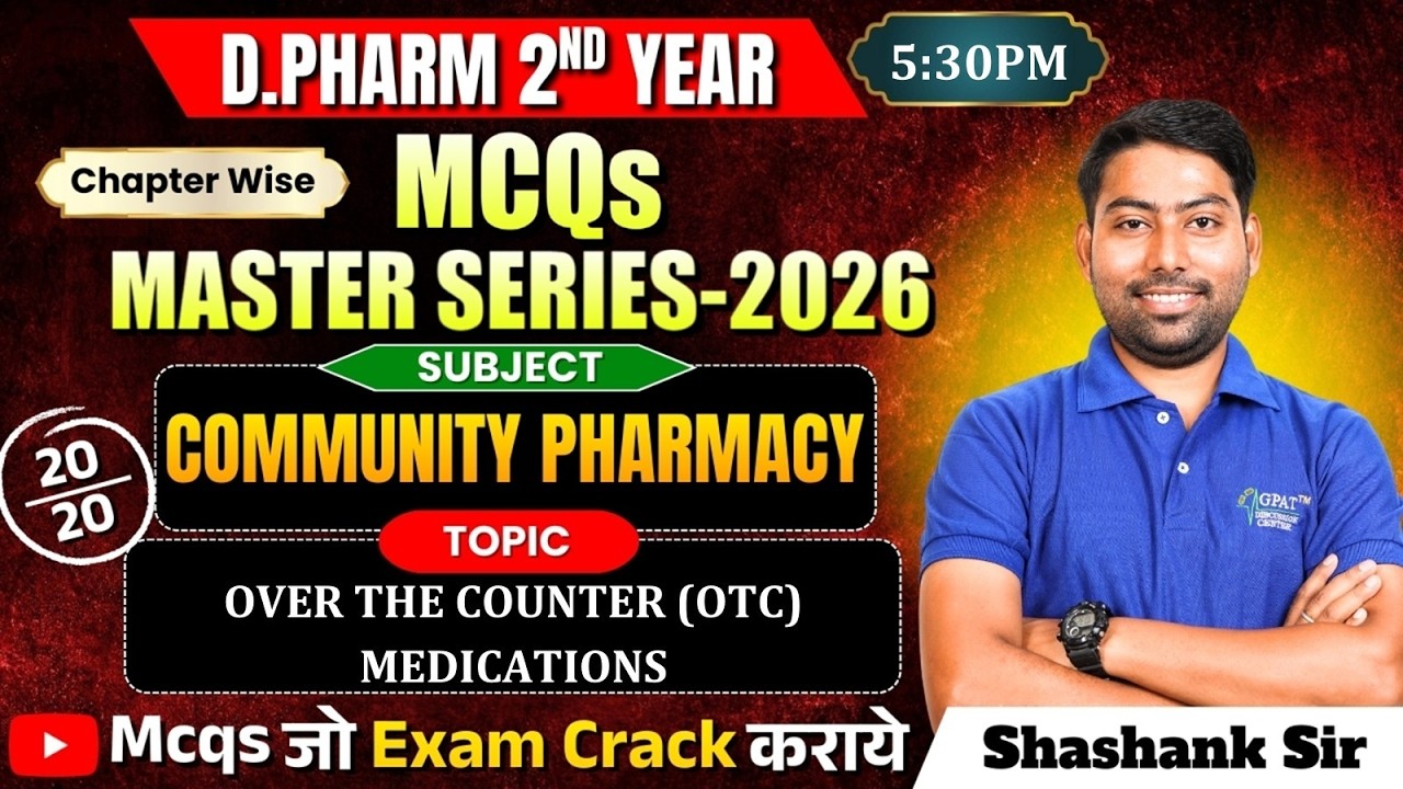 Community Pharmacy: Over the Counter (OTC) Medications | D Pharm 2nd Year MCQs Master Series 2026