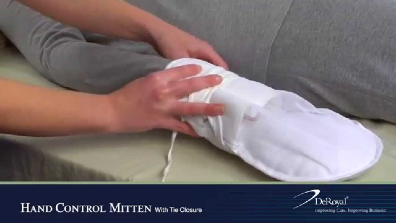 Hand Control Mittens with Tie Closure