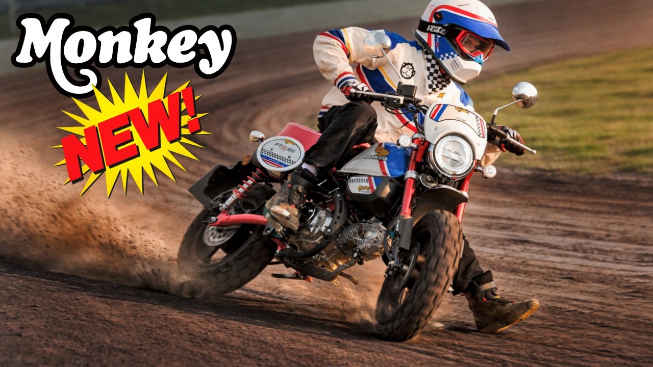 Honda превратила мотоцикл Monkey Bike в гоночный мотоцикл для флэт-трека! ...вроде как.