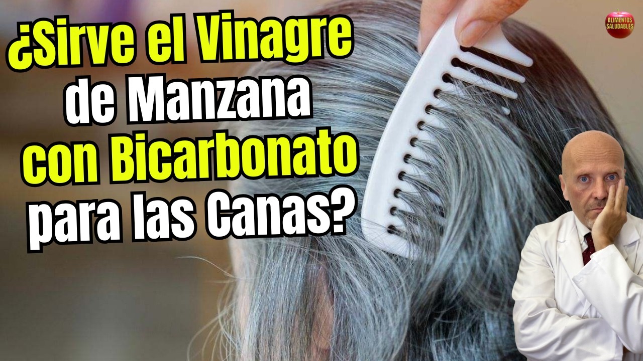 ⚠️🧂¿PARA QUE SIRVE DE VERDAD APLICAR EL VINAGRE DE MANZANA CON BICARBONATO EN LAS CANAS?⚠️🧂