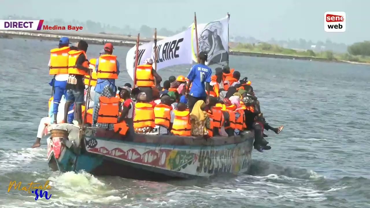 Gamou Médina Baye: L’arrivée spectaculaire des disciples en pirogue