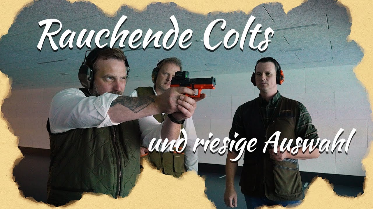 Teppe und Schwenen mit der Kurzwaffe auf den annehmenden Keiler